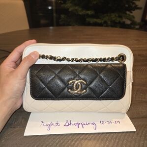 Chanel In & Out in Goatskin Gold Hardware Size Small 20C
